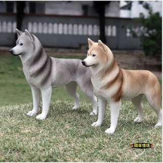 （高品質畫工）模擬 哈士奇 雪橇犬 小狗 狗狗 犬 動物模型 野生動物 兒童玩具 益智 公仔 SPG