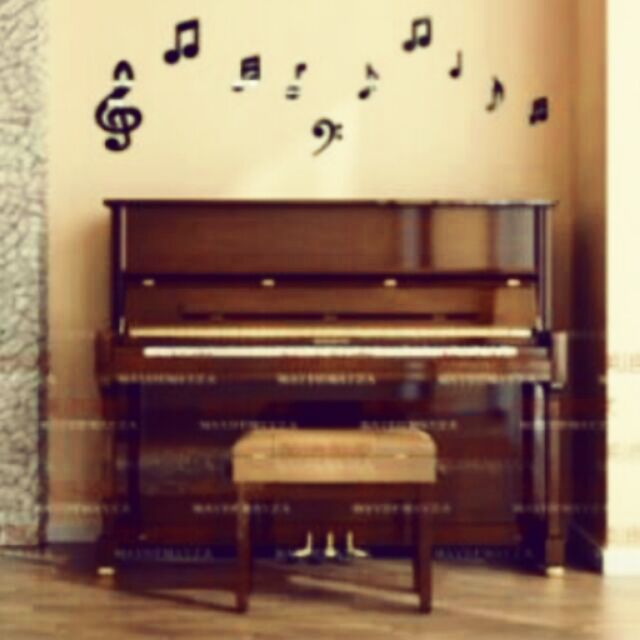 🐠（大）音樂符號音符3D立體亞克力牆貼教室舞蹈室琴房鋼琴背景牆裝飾