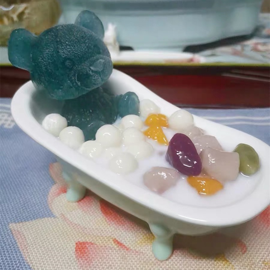 創意陶瓷浴缸碗冰淇淋布丁甜品水果家用特色網紅餐廳餐具可愛小碗
