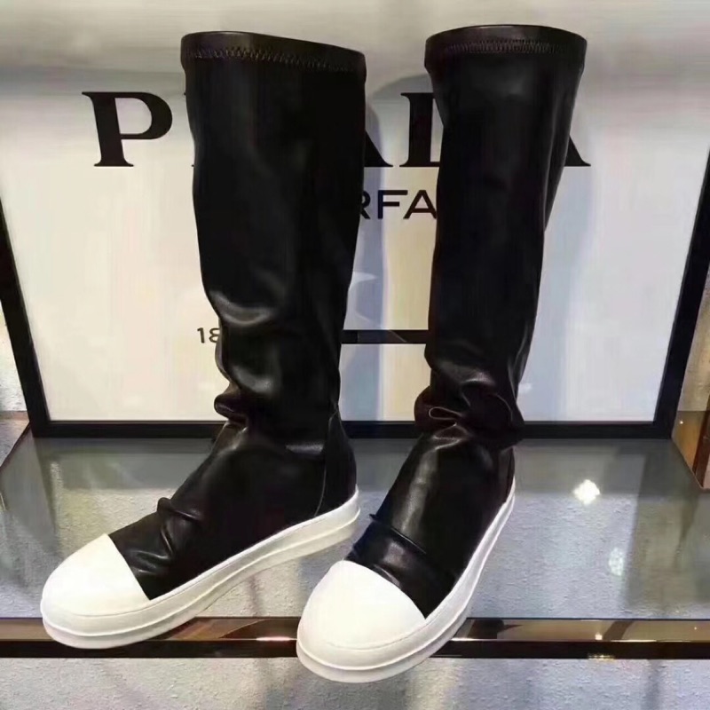 rick owens knee high sneaker