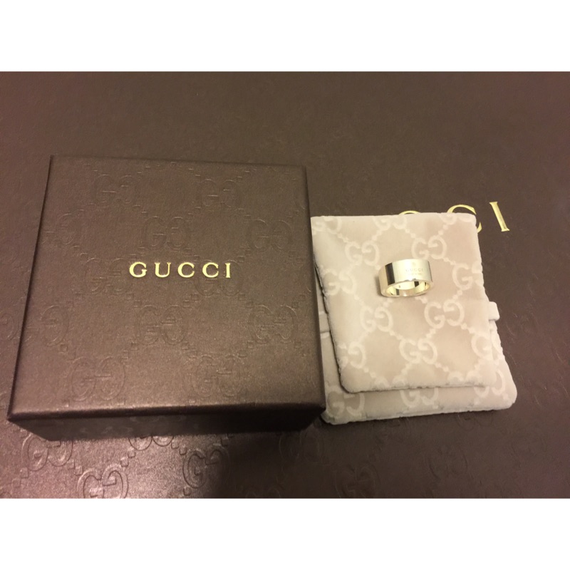 全新gucci經典銀戒