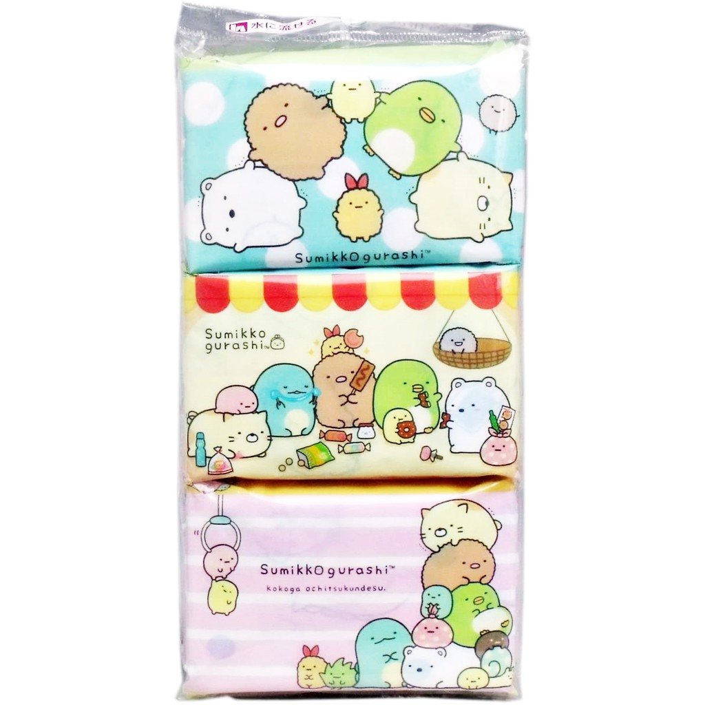 角落生物SumikkoGurashi 六入面紙，隨身包面紙/面紙/紙手帕/袖珍面紙/紙巾，X射線【C114720】