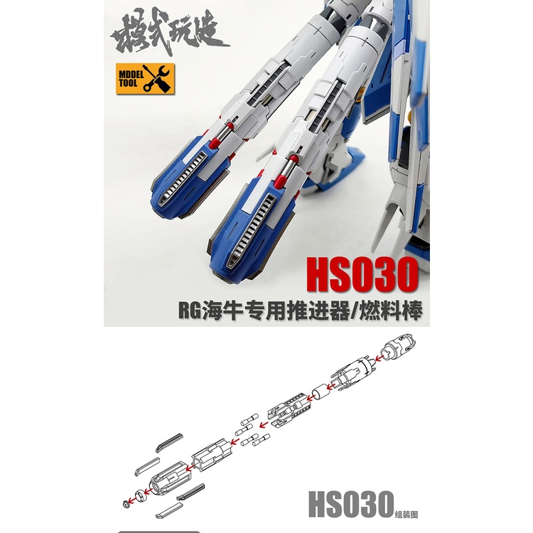 模式玩造 HS030 鋼彈模型 細節改件 RG 海牛 HI-V 阿姆羅 燃料棒 推進器