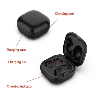 SAMSUNG 充電盒耳塞盒充電隔層盒帶 350MA 電池適用於三星 Galaxy Buds Live 耳機
