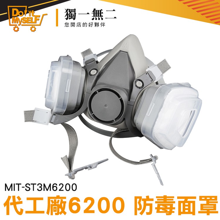 《獨一無2》防毒口罩 油漆行 防毒面具 半面罩 噴漆防毒 呼吸道防護 MIT-ST3M6200