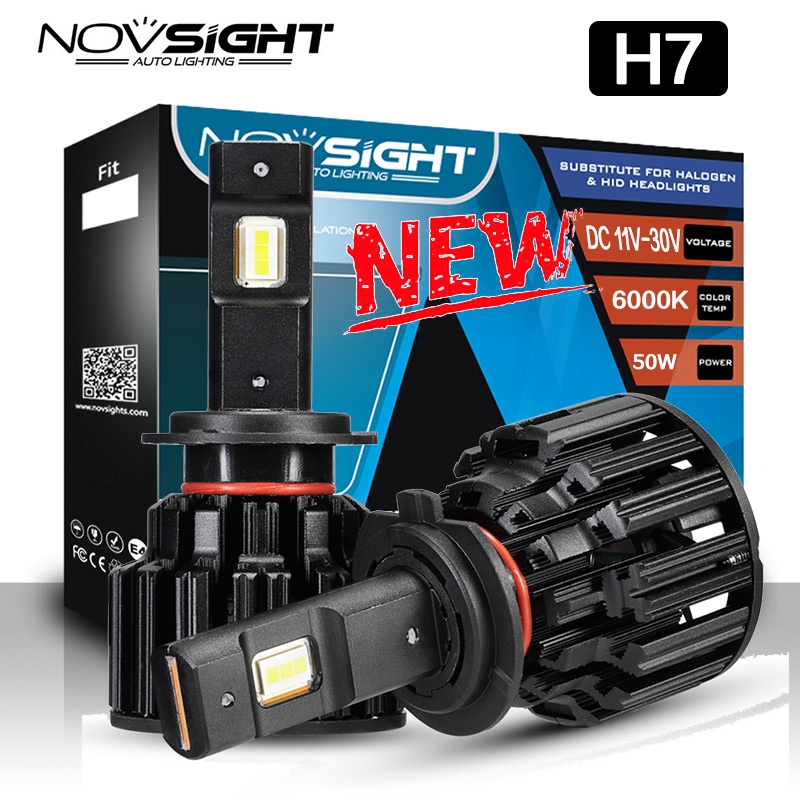 NOVSIGHT F06 H7 LED汽車大燈100W 20000LM 6000K大功率 高流明 超亮車燈 魚眼燈具
