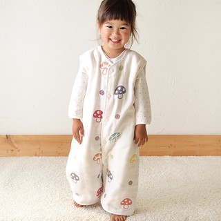 (現貨/公司貨/可付原廠提袋)日本Hoppetta蘑菇六層紗成長型睡褲 彌月禮