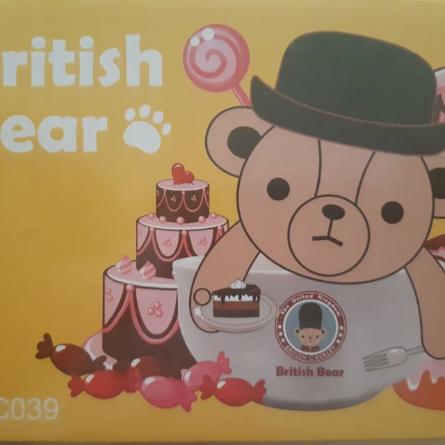 英國熊British Bear 陶瓷保鮮蓋碗3入