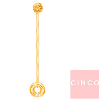 CINCO 葡萄牙精品 Maira necklace 925純銀鑲24K金 金色甜甜圈項鍊 鑲鑽立體款