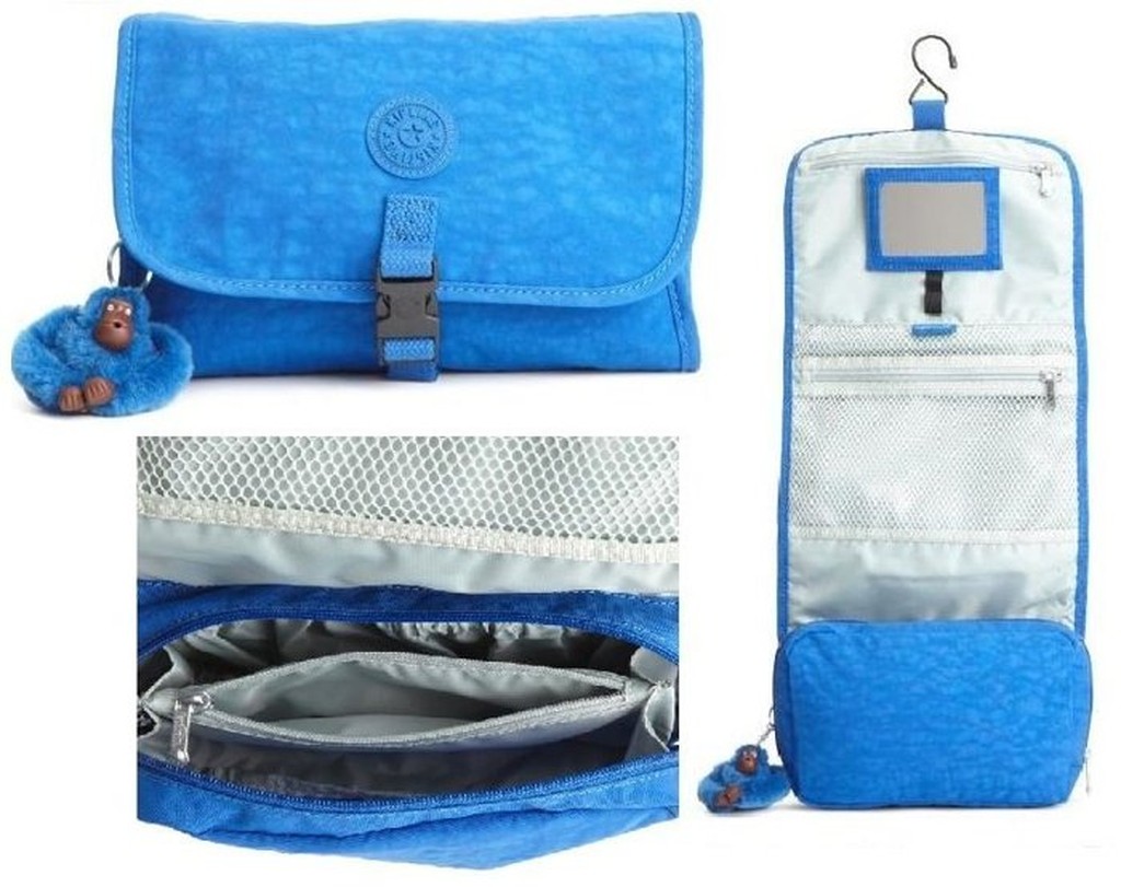 藍色現貨。福媽小舖。Kipling FLAX TOILETRY BAG AC3564 化妝包 手拿包 旅行包 盥洗包