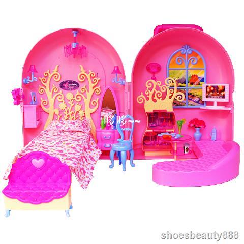 【現貨】~~☞✥拉桿旅行箱芭比娃娃屋洋娃娃別墅甜甜屋女孩過家家玩具