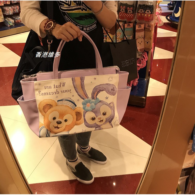 ^з^香港維多)迪士尼 Disney Stella Lou 史黛拉兔子大托特包 肩背包 購證