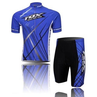 [COD] 有貨 2022 年騎行襯衫套裝 FOX 球衣公路自行車衣服褲子凝膠墊 Mtb 男士女士中性騎行服