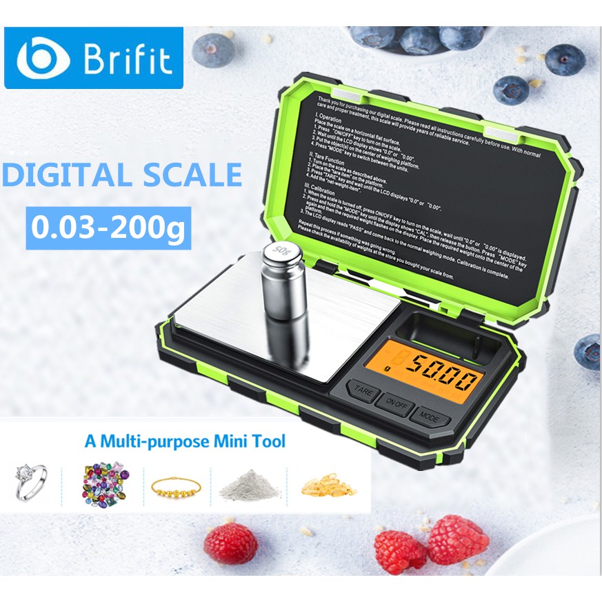 Brifit品牌精準數字迷你口袋珠寶電子秤200g /0.01g