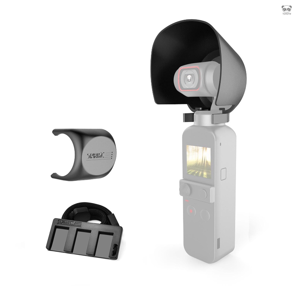 STARTRC 多功能三件式裝 含鏡頭蓋 遮陽罩 收納板 大疆口袋雲臺相機配件套裝 適用於DJI Pocket 2