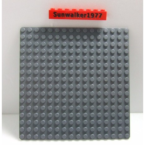 【積木2010 Base Plate】Lego樂高-全新汙損-無包裝-深藍灰色 16X16 底板 (背面及側面有擦痕)