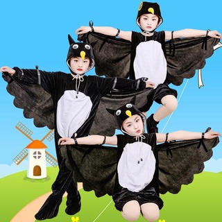 【現貨】兒童舞衣 舞蹈衣 女童洋裝 兒童動物卡通表演服 老鷹貓頭鷹幼兒舞臺服裝 烏鴉表演服 小燕子造型服 新年童裝