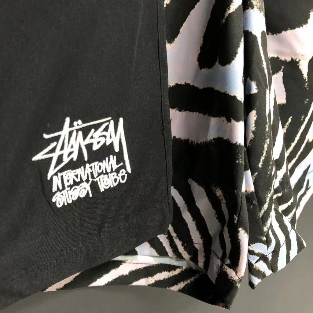 溫蒂wendy 衝浪潮牌stussy 休閒短褲海灘褲褲腳經典logo 街頭短褲潮流短褲海灘褲 蝦皮購物
