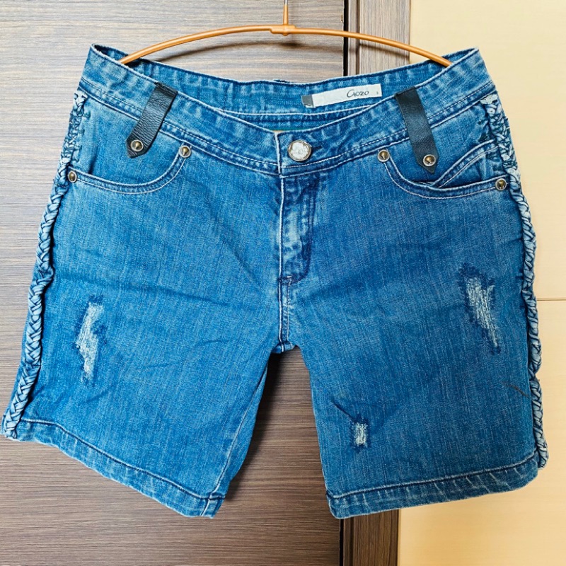 [現貨] [24hr 快速出貨] [Gozo] 百貨專櫃二手 女生藍色牛仔短褲 休閒短褲