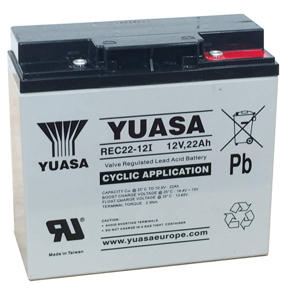 一顆 全新 湯淺 YUASA REC22-12I 12V 22AH UPS不斷電 電動車電池 22-12