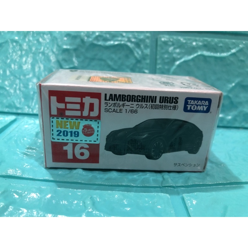 日本空運 TOMICA 16 LAMBORGHINI URUS  初回特別仕樣 新車貼 附透明外盒 全新封膜未拆