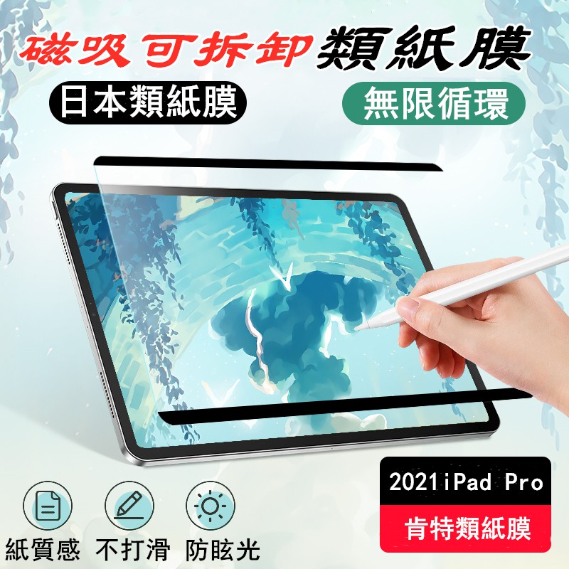現貨 日本可拆卸磁吸類紙膜 肯特膜 2022款iPad Air5/4/3 Pro11/12.9  Mini6新款10.2