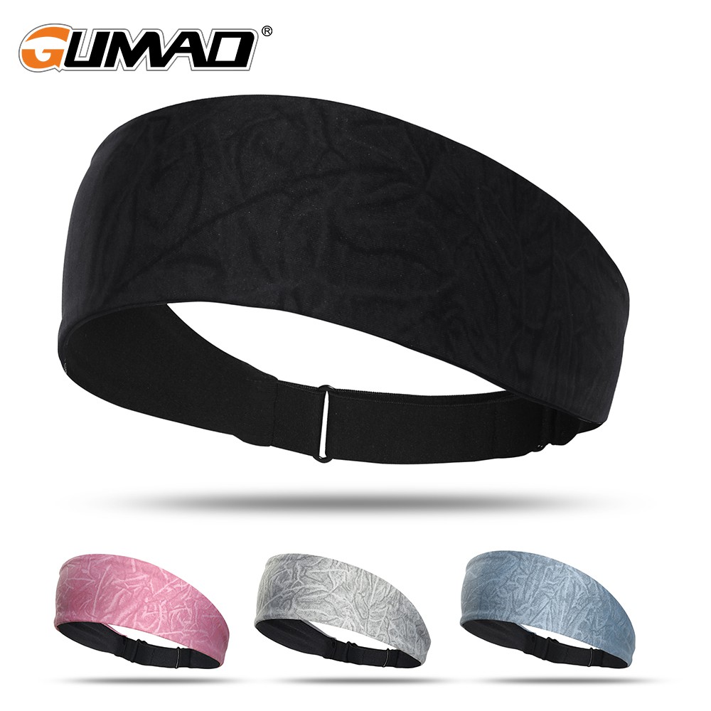 Gumao 可調節頭帶寬透氣瑜伽健身房運動彈性鍛煉防汗帶時尚髮帶繃帶