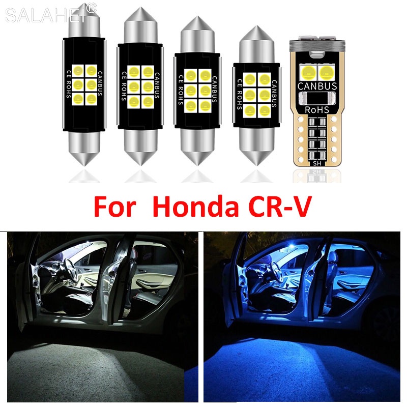 HONDA 8 件裝汽車 LED 室內燈泡套件適用於 2007-2012 年本田 CR-V CRV T10 31 毫米汽