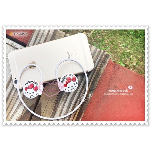 ♥小花花日本精品♥ Hello Kitty 藍芽無線 耳機 麥可風 附收納袋 任何運動適用 蝴蝶結 紅色 (預購)