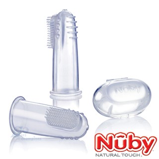 瘋狂寶寶**Nuby 自然乳感系列矽膠指套牙刷(附盒)(048526505258)