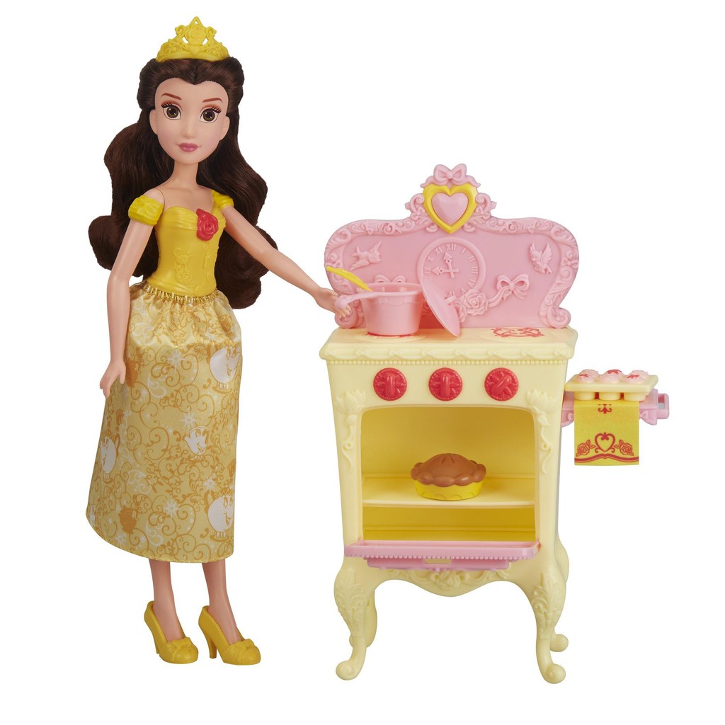 c ❤️正版❤️美國迪士尼 貝兒公主 BELLE 烤箱 公主 洋娃娃 娃娃 公仔 配件 玩具 PRINCESS 扮家家酒