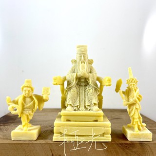(拖椅版)城隍爺公、廟會 模型 神明公仔 神尊 神明素體公仔 三尊 一組