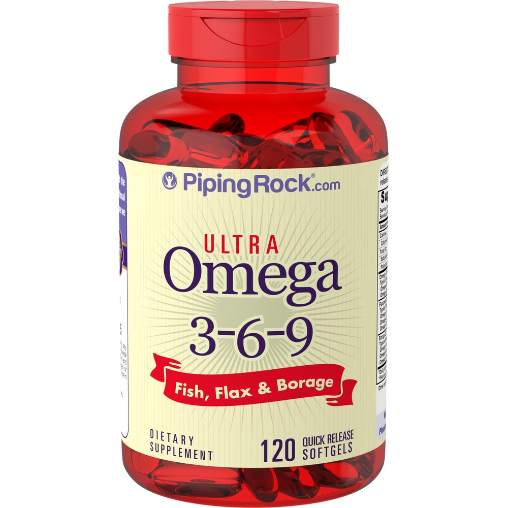 Piping rock 多重omega 3-6-9 魚油、亞麻與琉璃苣油  120 膠囊