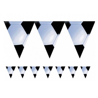 派對城 現貨 【三角旗-足球】 歐美派對 造型旗串 生日字串 三角旗 運動 派對佈置 拍攝道具