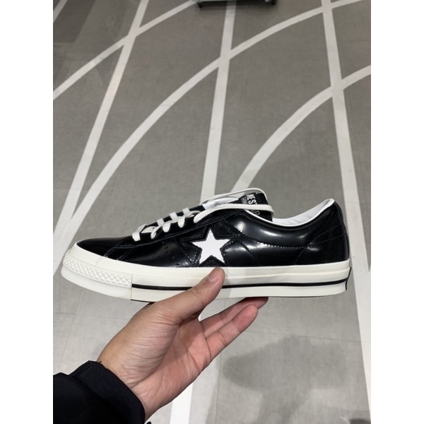 CONVERSE ONE STAR 日限 GD 皮革 全黑 黑白 一顆星星 余文樂 165741C