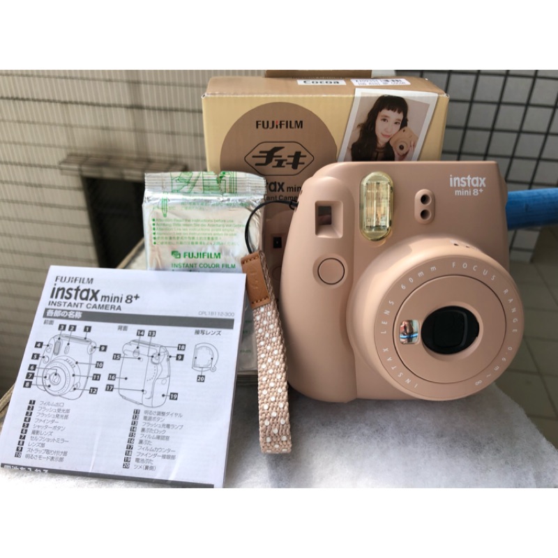 mini9同等級📸近全新富士MINI8+  mini 8 PLUS 拍立得相機-可可色 fujifilm instax