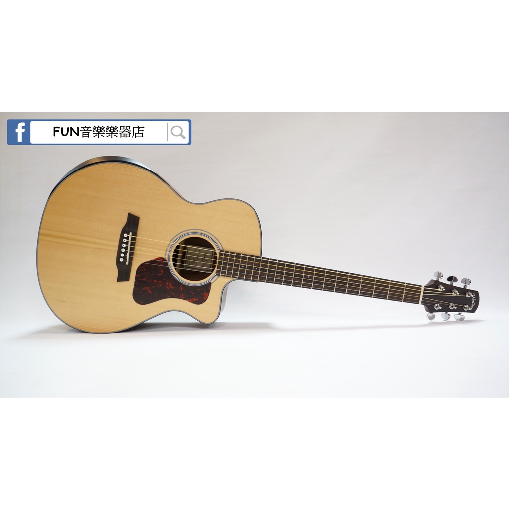 【Fun音樂樂器店】Walden G550RC 雲杉面單板民謠吉他護手設計