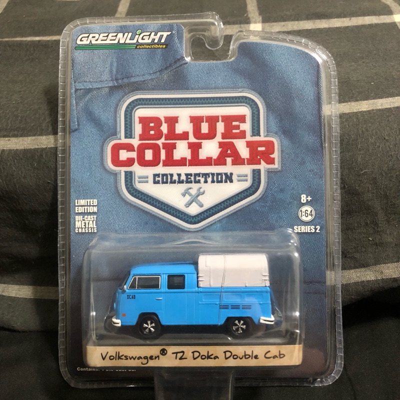 Greenlight Bluecollar volkswagen T2 1/64 doka 綠光 福斯 貨卡