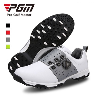 Pgm 高爾夫鞋旋轉鞋帶運動鞋新設計 4 色優質防水男士 Soprt 鞋帶防滑鞋底