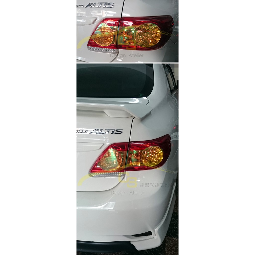 【C3車體彩繪工作室】Toyota Altis 10代 小改款 專用 尾燈 變色膜 貼片 4色 改色 造型 車標 改裝