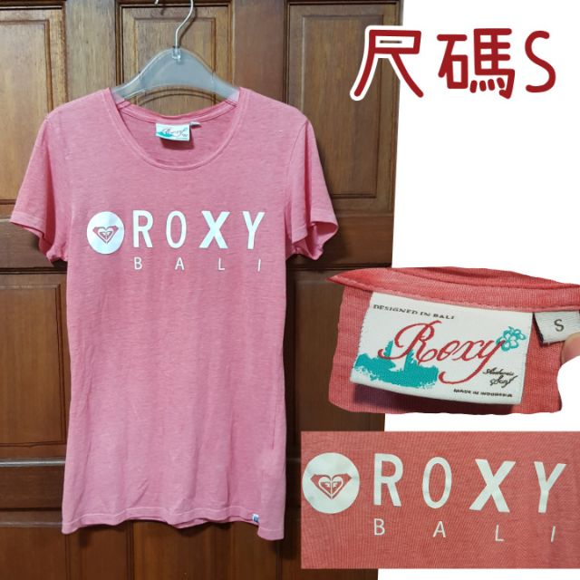 近新美國ROXY (尺碼S)經典款ROXY粉色長版T 短袖T 恤零捌零