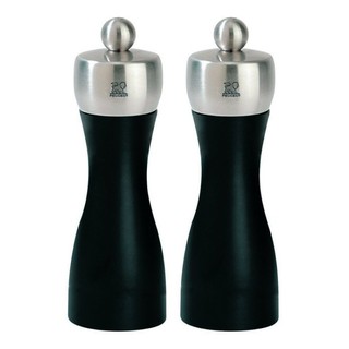 法國 Peugeot Fidji 15cm 二入組 鹽&胡椒 研磨罐組 香料罐 紳士黑