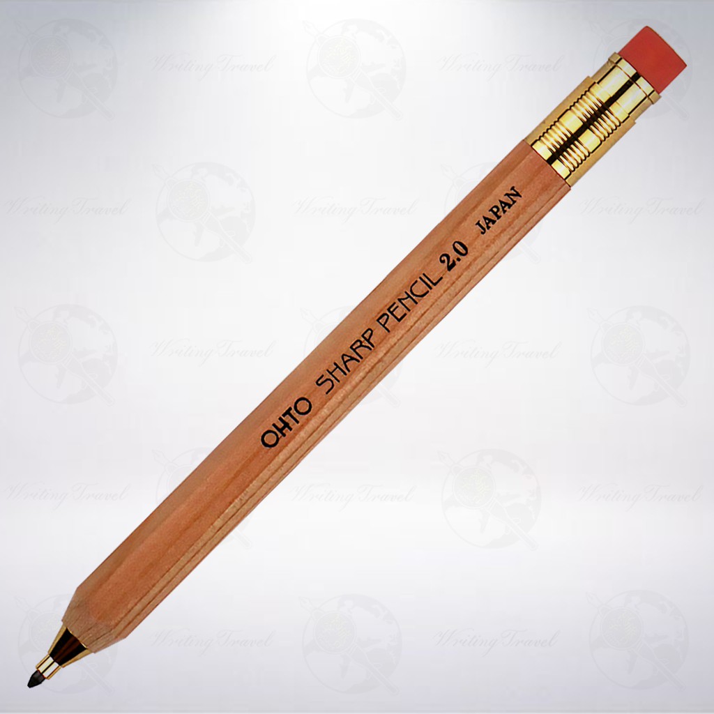 日本 OHTO 六角木軸2.0mm自動鉛筆: 木紋色