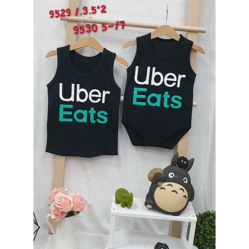 ♥【BC5288】台製男女童裝Uber Eats無袖T恤 (現貨) ♥