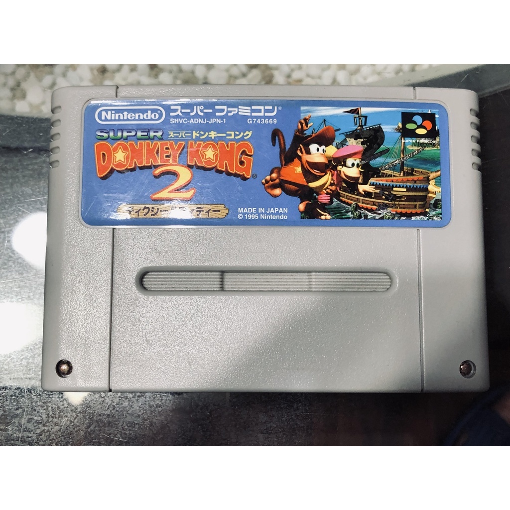 正版超級任天堂SUPER DONKEY KONG2超級大金剛2卡夾卡帶遊戲片（SUPER FAMICOM）現貨土城可面交