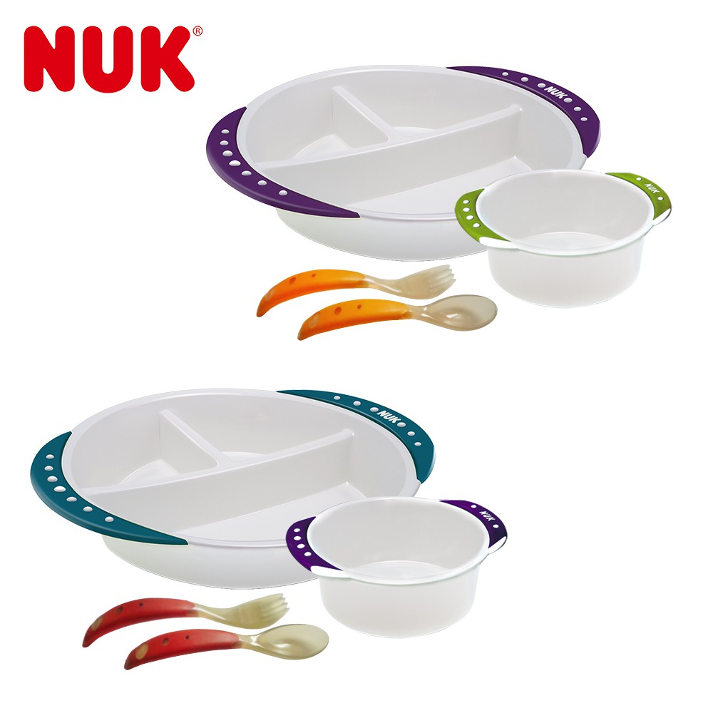 德國NUK-離乳學習餐具組(顏色隨機出貨)
