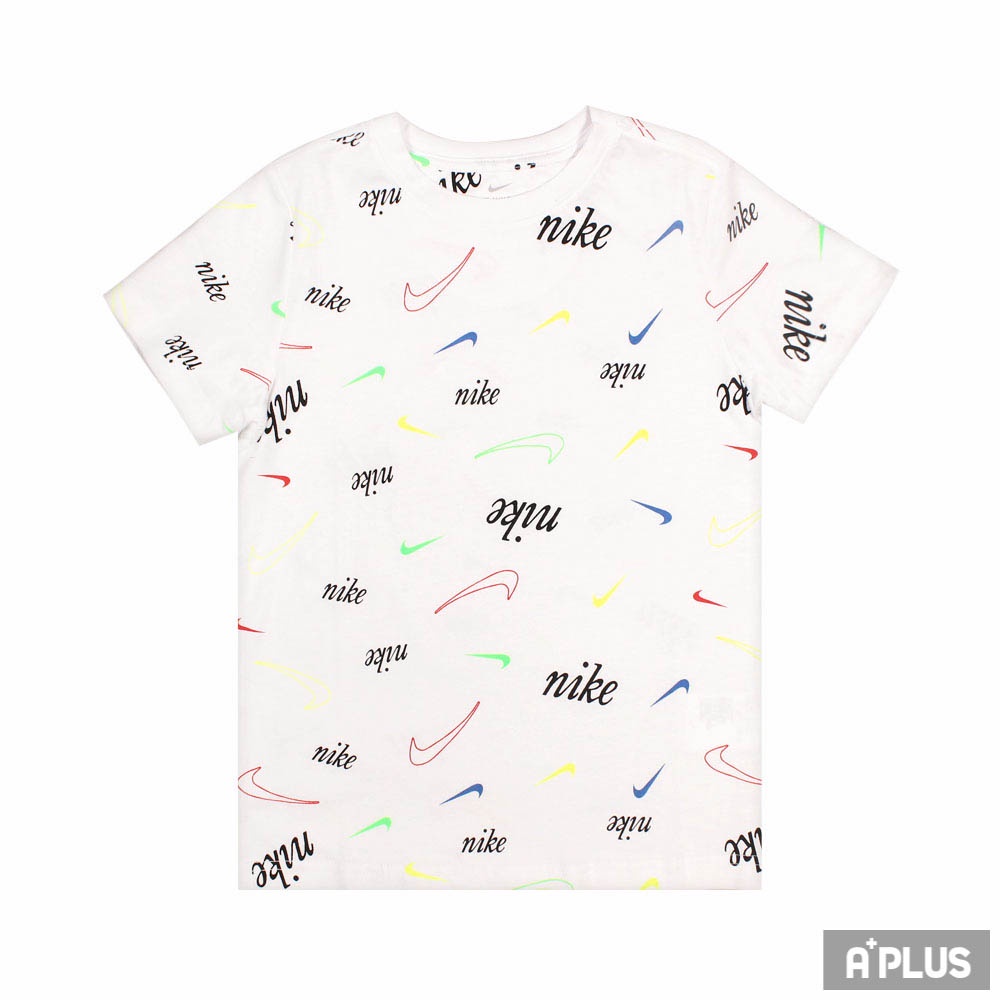 NIKE 嬰童 短袖T恤 滿版 LOGO字樣 彩色 棉質 - NY2132070TD001