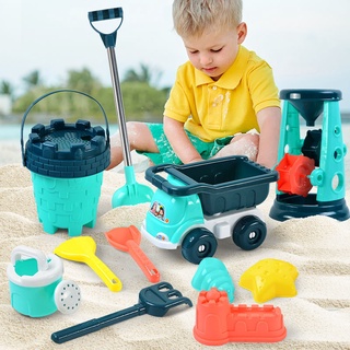 兒童沙灘玩具套裝 戲水玩沙大號鏟子 沙漏決明子沙灘桶男女孩 沙灘戲水玩具 戲雪玩具 兒童玩具
