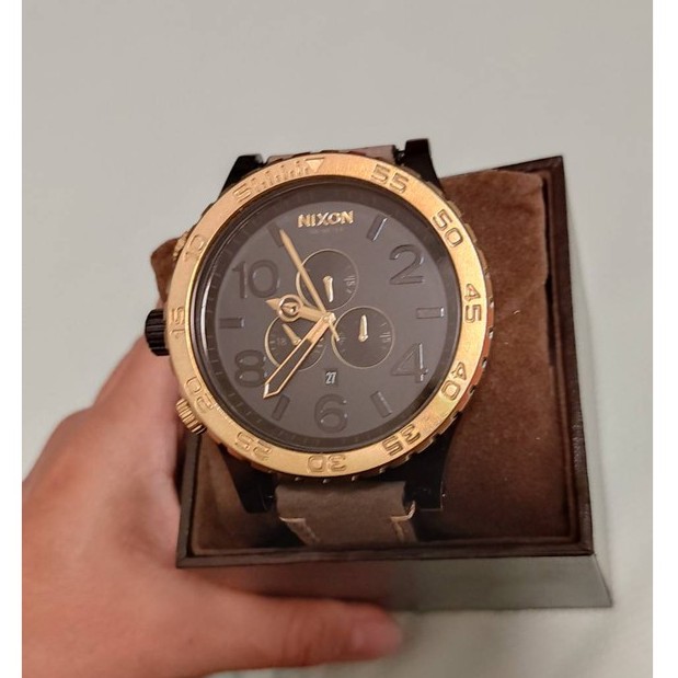 NIXON 原價一萬多 正品 圈可轉 新真皮錶帶 大錶徑 新錶玻 潛水錶 戰地錶 男錶 手錶  尼克森