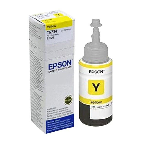 T673400 EPSON 673 原廠 黃色墨水罐 適用 L800/L805/L1800